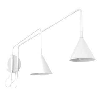 Sollux Lighting Kinkiet NOX 2 biały z włącznikiem