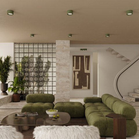 Sollux Lighting Plafon MODO 2 zielona oliwka Gx53