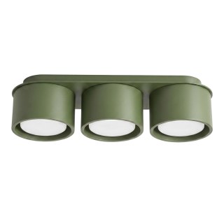 Sollux Lighting Plafon MODO 3 zielona oliwka Gx53