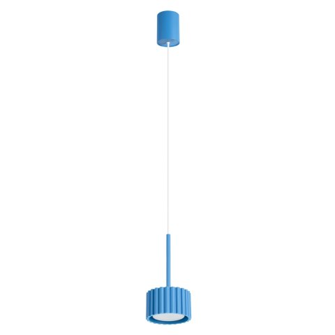 Sollux Lighting Lampa wisząca AURA 1 błękitna Gx53
