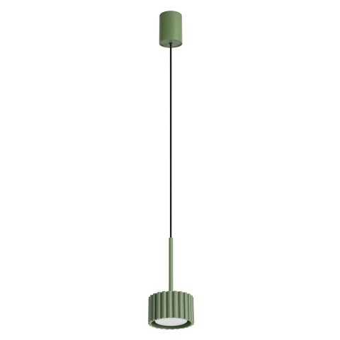 Sollux Lighting Lampa wisząca AURA 1 zielona oliwka Gx53