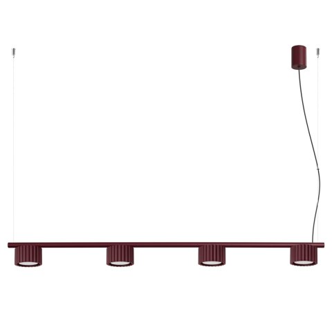 Sollux Lighting Żyrandol AURA 4 burgund Gx53