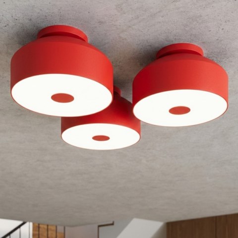 Sollux Lighting Plafon OMIQ czerwony