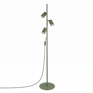Sollux Lighting Lampa podłogowa KARBON 3 zielona oliwka