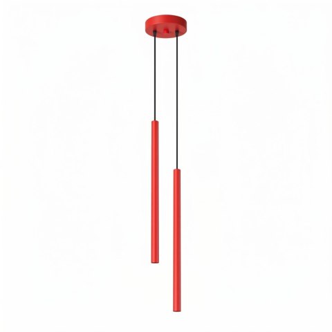 Sollux Lighting Lampa wisząca PASTELO 2 czerwona