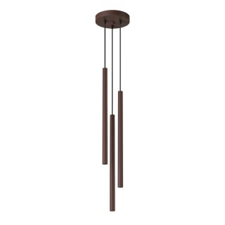 Sollux Lighting Lampa wisząca PASTELO 3P brązowa