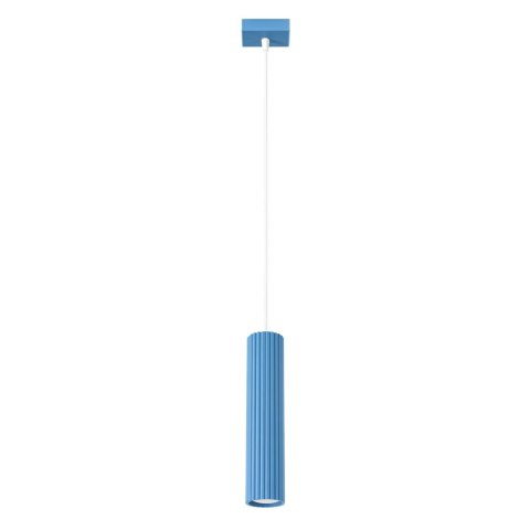 Sollux Lighting Lampa wisząca KARBON 1 błękitna