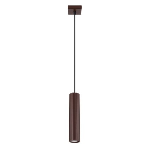 Sollux Lighting Lampa wisząca KARBON 1 brązowa