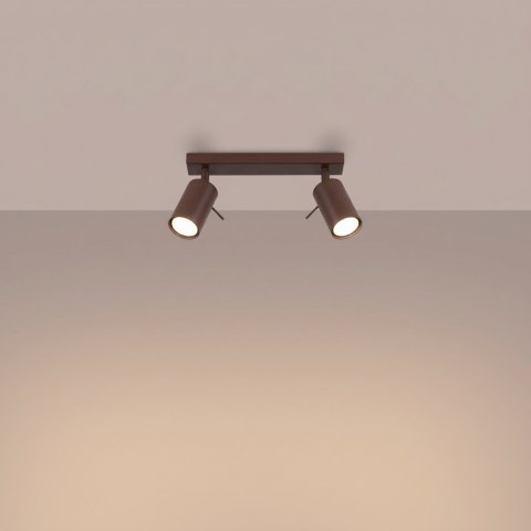 Sollux Lighting Plafon RING 2 brązowy