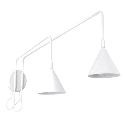 Sollux Lighting Kinkiet NOX 2 biały z włącznikiem