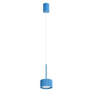 Sollux Lighting Lampa wisząca AURA 1 błękitna Gx53