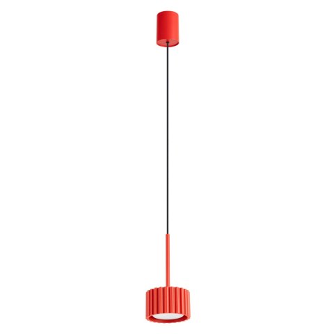 Sollux Lighting Lampa wisząca AURA 1 czerwona Gx53
