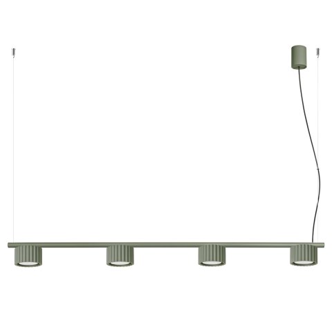 Sollux Lighting Żyrandol AURA 4 zielona oliwka Gx53