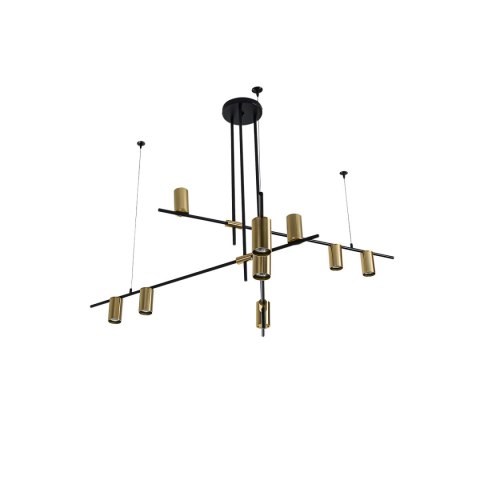 Light Prestige Lampa wisząca Arizona czarno - złota 9xGU10