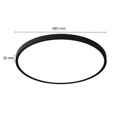 Light Prestige Plafon California 48 cm czarny LED CCT