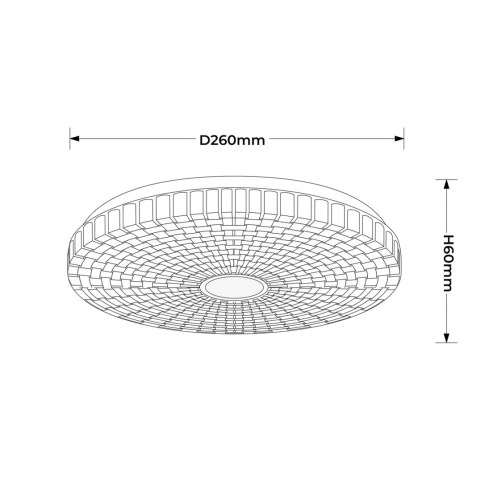 Light Prestige Plafon Solaro 26 cm biały LED 4000K