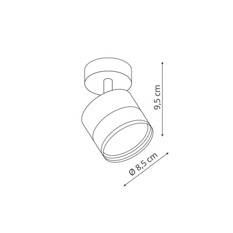 Light Prestige Spot Kendal 1 transparetny / czarny GX53
