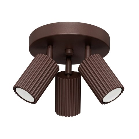 Sollux Lighting Plafon KARBON 3P brązowy