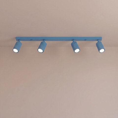 Sollux Lighting Plafon KARBON 4L błękitny