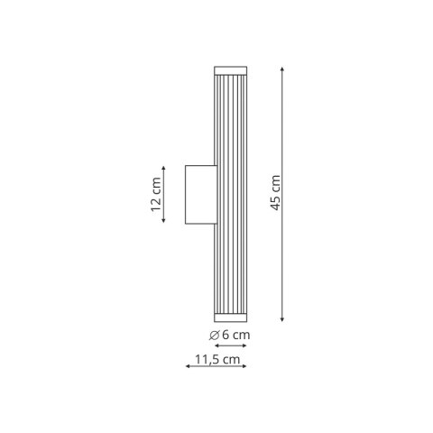 Light Prestige Kinkiet Vena 45 cm czarna LED CCT
