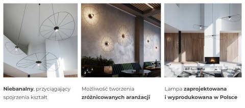 Sollux Lampa wisząca ESKOLA 110 czarna