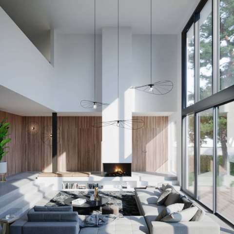 Sollux Lampa wisząca ESKOLA 70 czarna