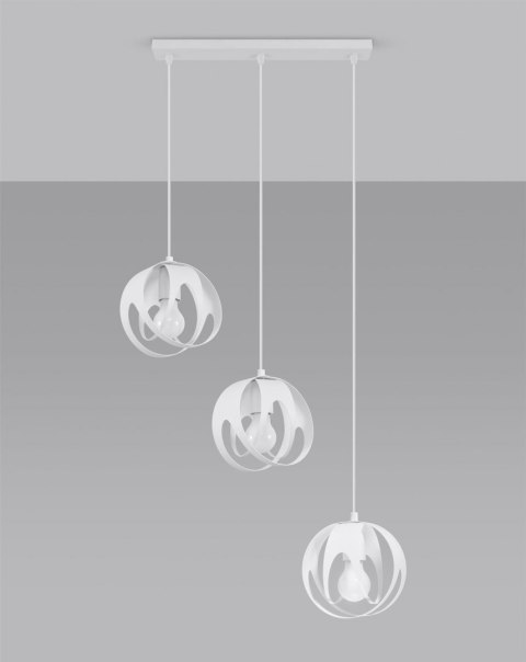 Sollux Lampa wisząca TULOS 3L biała