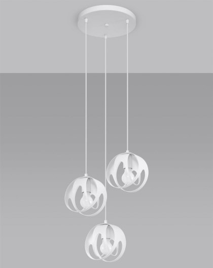 Sollux Lighting Lampa wisząca TULOS 3P biała
