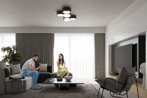 Sollux Lampa Plafon SUNDE 15 czarny