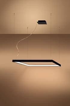 Sollux Lampa Żyrandol NELYA M czarny LED 3000K