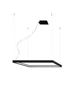 Sollux Lampa Żyrandol NELYA M czarny LED 4000K