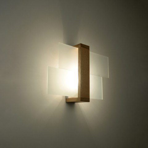 Sollux Lighting Kinkiet FENIKS 1 naturalne drewno