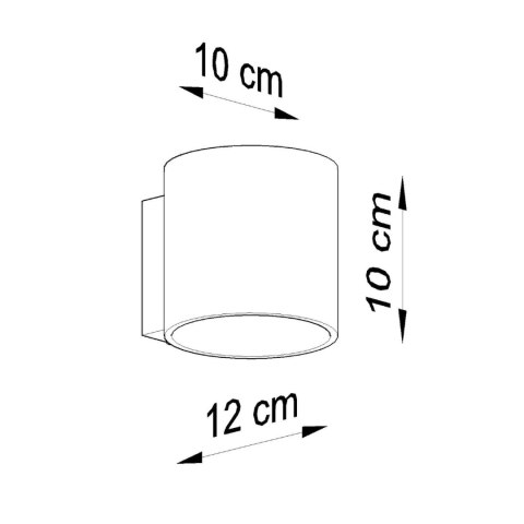 Sollux Lighting Kinkiet ORBIS 1 biały