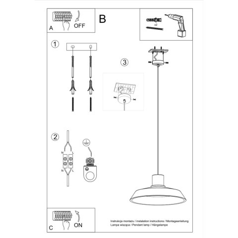 Sollux Lighting Lampa wisząca AFRA