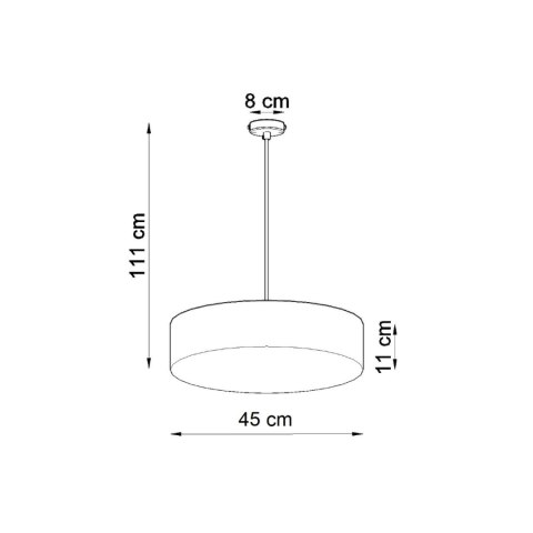 Sollux Lighting Lampa wisząca ARENA 45 czarna