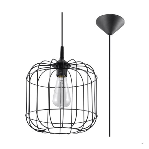 Sollux Lighting Lampa wisząca CELTA czarna