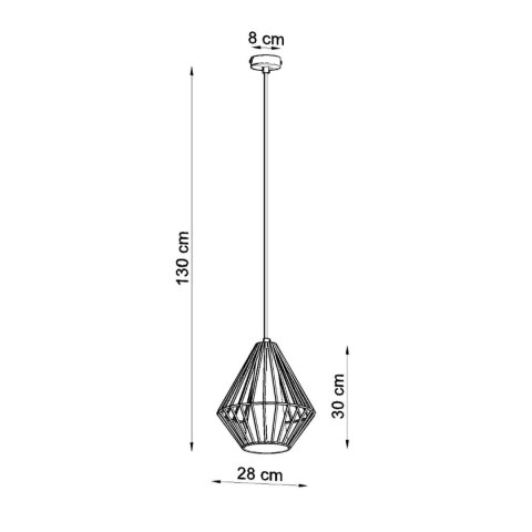 Sollux Lighting Lampa wisząca DEMI czarna