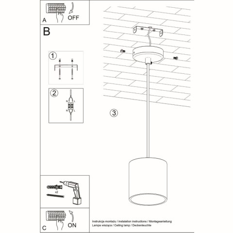 Sollux Lighting Lampa wisząca ORBIS 1 czarny