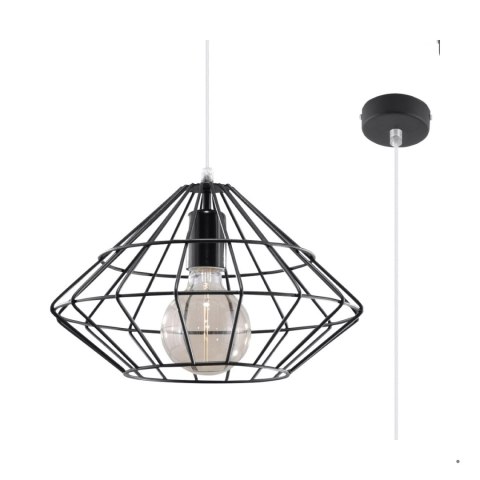 Sollux Lighting Lampa wisząca UMBERTO czarna