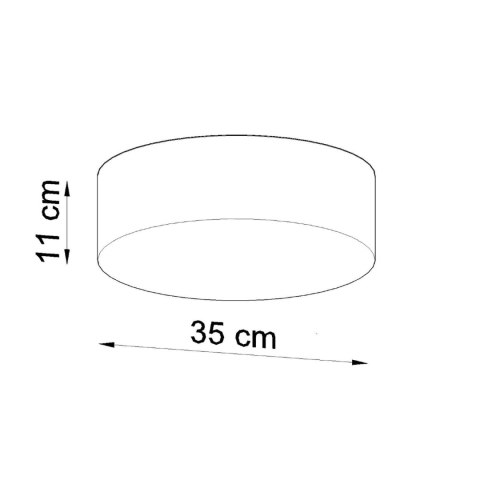 Sollux Lighting Plafon ARENA 35 czarna