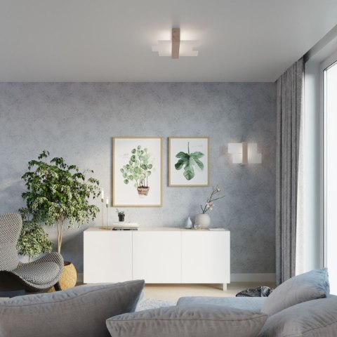 Sollux Lighting Plafon FENIKS 2 naturalne drewno