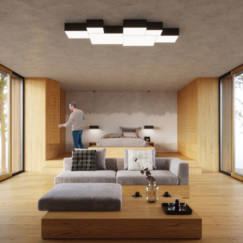Sollux Lighting Plafon HORUS 25 czarny