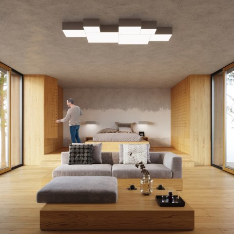 Sollux Lighting Plafon HORUS 35 szary