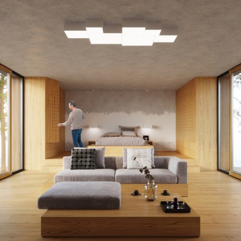 Sollux Lighting Plafon HORUS 45 biały