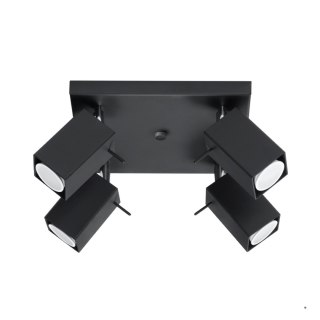 Sollux Lighting Plafon MERIDA 4 czarny