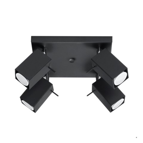 Sollux Lighting Plafon MERIDA 4 czarny