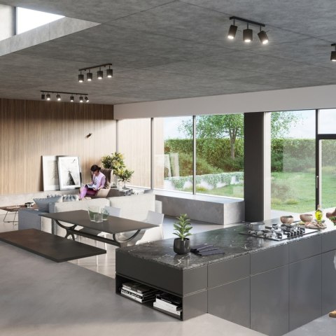 Sollux Lighting Plafon MERIDA 4 czarny