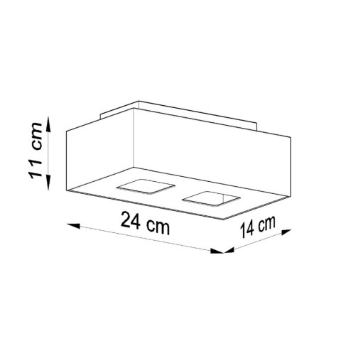 Sollux Lighting Plafon MONO 2 biały