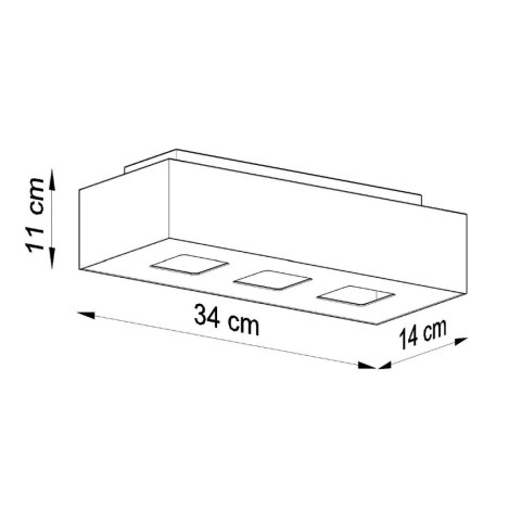 Sollux Lighting Plafon MONO 3 biały