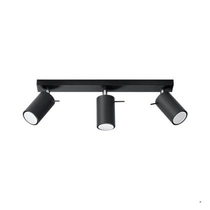 Sollux Lighting Plafon RING 3L czarny